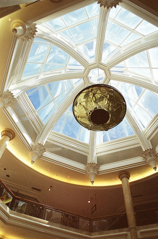 View of glass domed ceiling at Tygervalley Shopping Centre
