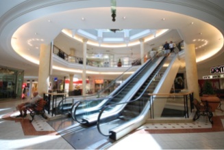 Photo of an escalator bank at Tygervalley Shopping Centre, Cape Town